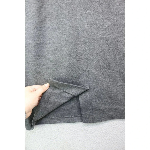 J.Jill Stretch Gray Skirt-Size Large-Pull On-Back Slit - Picture 5 of 7